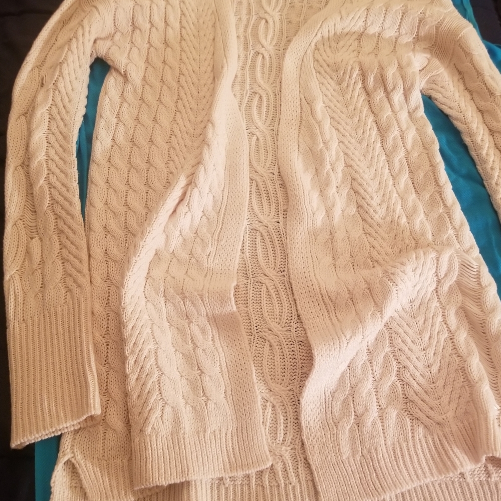 Charming Charlie Cream Sweater Cardigan